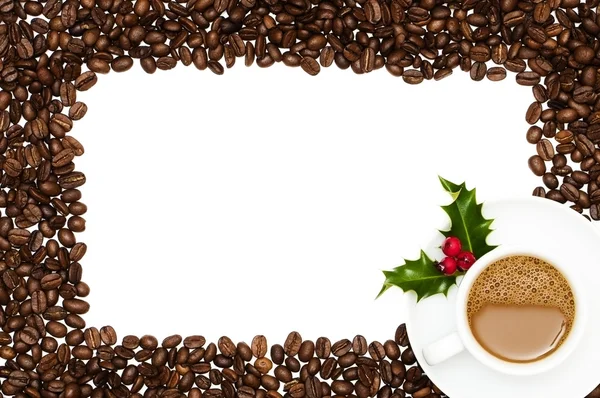 Festive Coffee Border — Stock Photo, Image