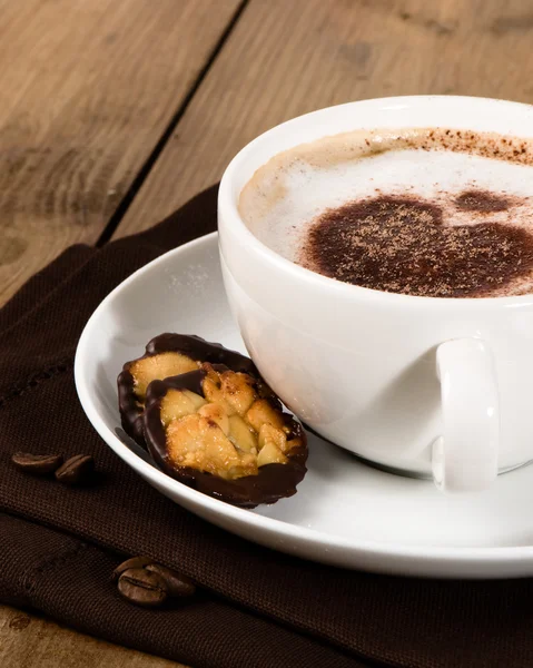 Cappuccino With Florentines — Stock Photo, Image