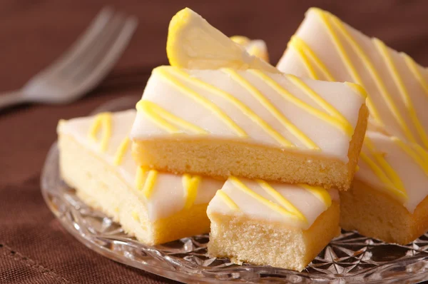 Fatias de bolo de limão — Fotografia de Stock