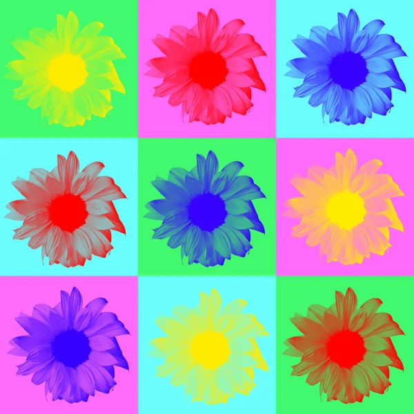 Sonnenblumen Pop Art — Stockfoto