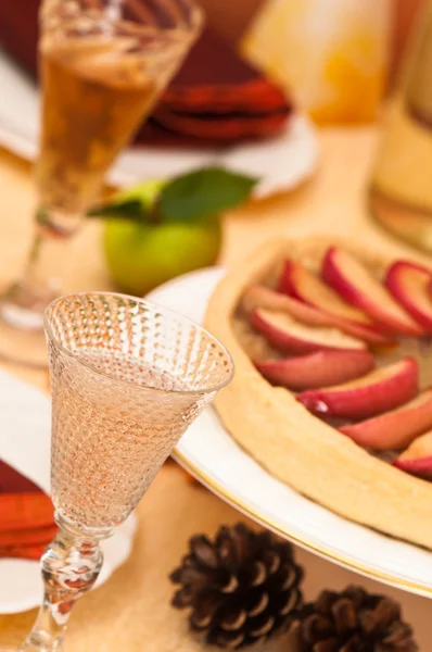 Angled Thanksgiving Table Setting — Stock Photo, Image