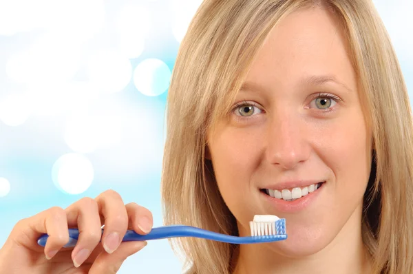 Cleaning Teeth — Stock Photo, Image