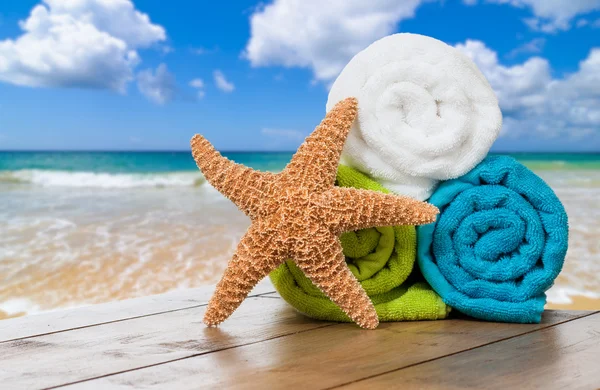 Toalhas de praia de verão — Fotografia de Stock