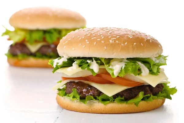 Twin Burgers — Stock Photo, Image