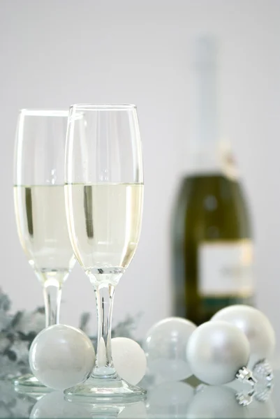 Champagne At Christmas — Stock Photo, Image