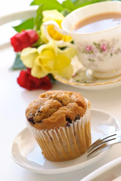 stock image Freshly Baked Muffin With Tea