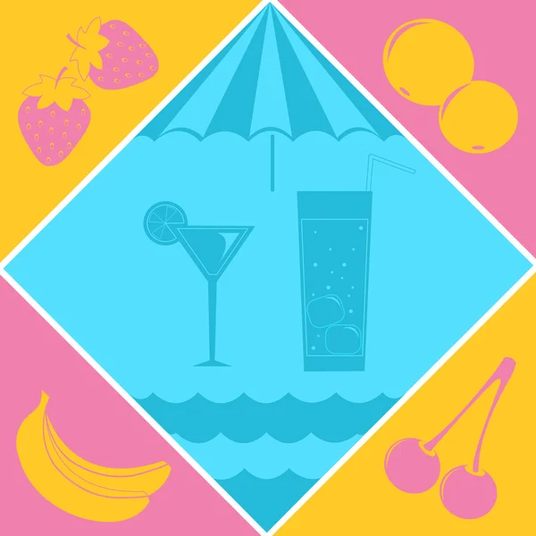 Пляжный коктейль — стоковый вектор