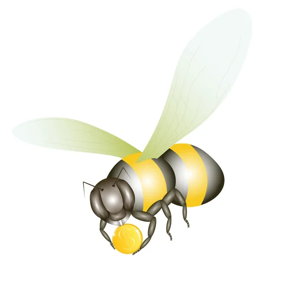 Hardwerkende bee — Stockvector