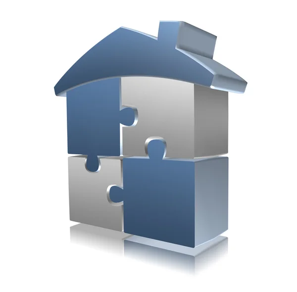 stock image Puzzle house