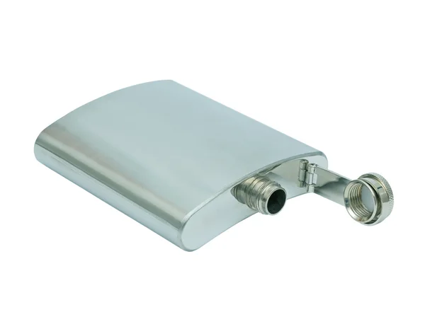 Stainless steel hip flask — Stock Photo, Image