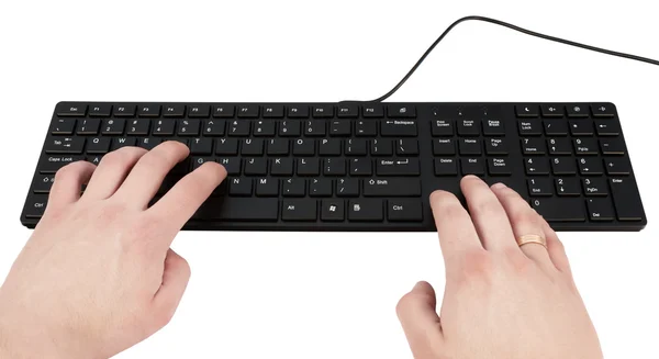Travail isolé avec le clavier — Photo