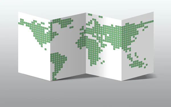 Pontilhado mapa do mundo no papel Imagem De Stock