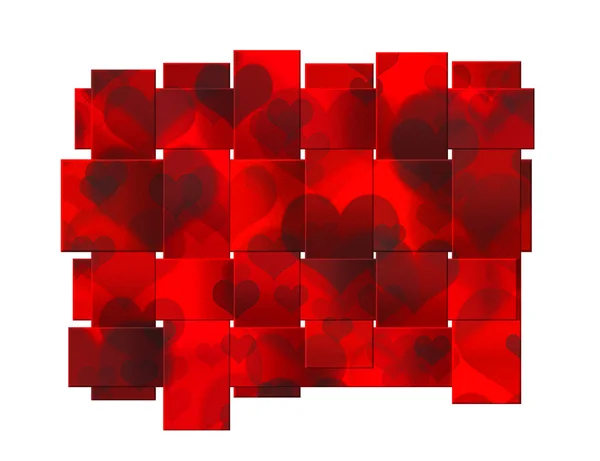 Beautiful red heart tape background — Stock Photo, Image