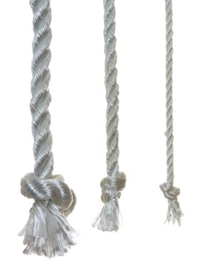 3 otton ropes with knots clipart