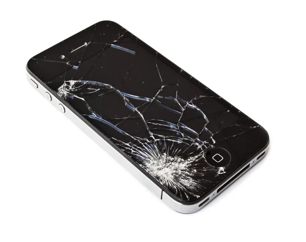 Зламаний телефон схожий на iphone — стокове фото