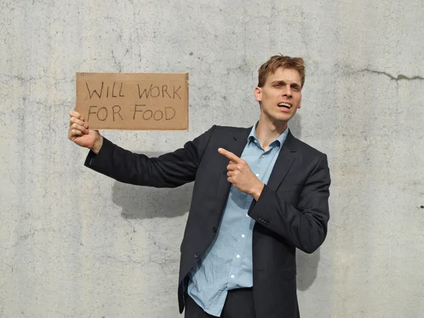 Will work for food — Stock Photo, Image
