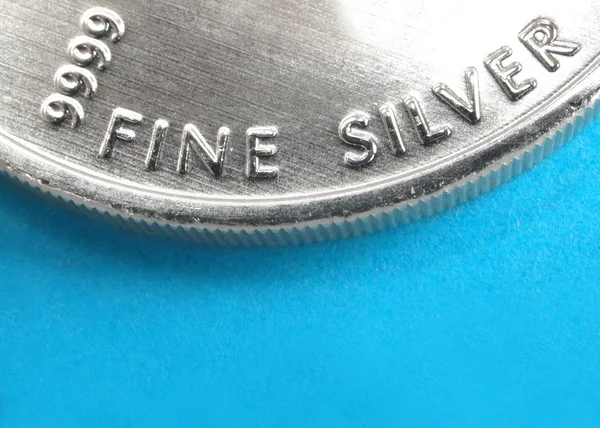 Pure silver coin — Stock Photo, Image