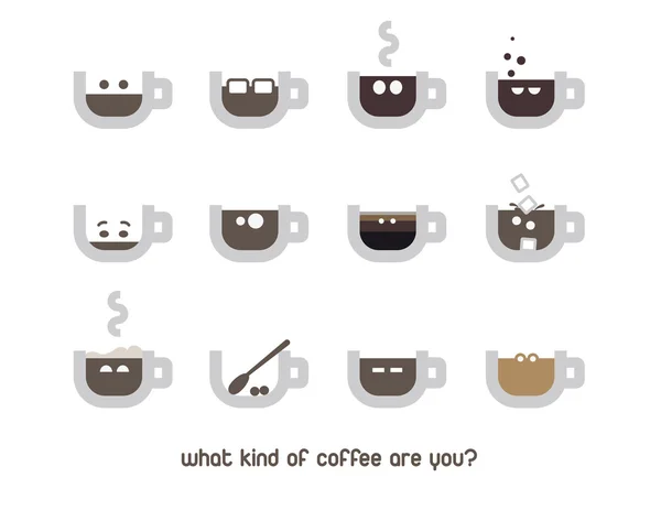 Coffee cup emotions concept — Stock Photo, Image