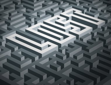 Lost maze clipart