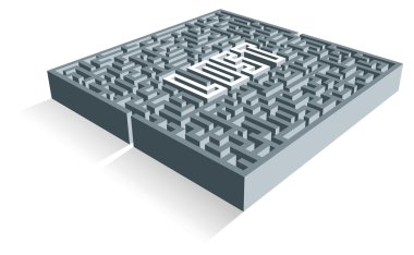 Maze illustration clipart