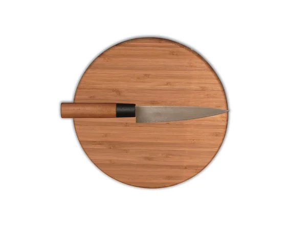Knife ona cutting board — Stock Photo, Image
