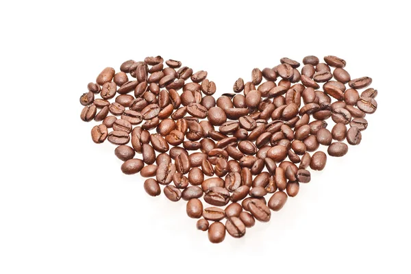 Coffee beans heart Royalty Free Stock Images