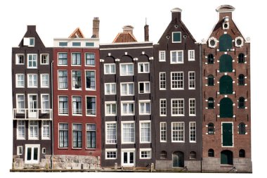 Amsterdam canal houses clipart