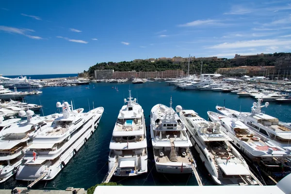 Монако яхти — стокове фото