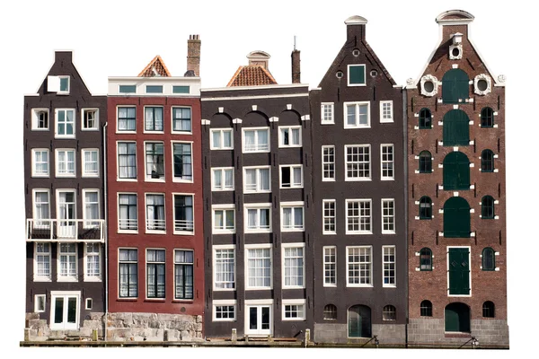 Domach nad kanałem w Amsterdamie — Zdjęcie stockowe