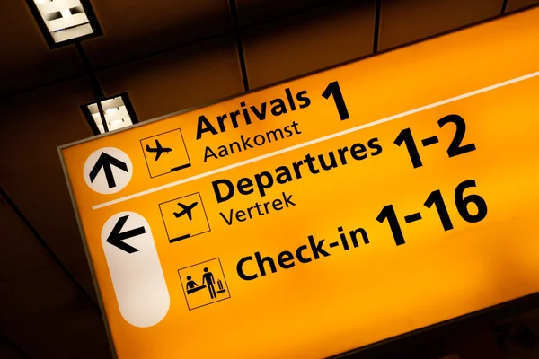 Havaalanı bilgi işareti — Stok fotoğraf