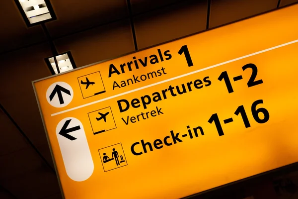 Airport information sign — Stock Photo, Image