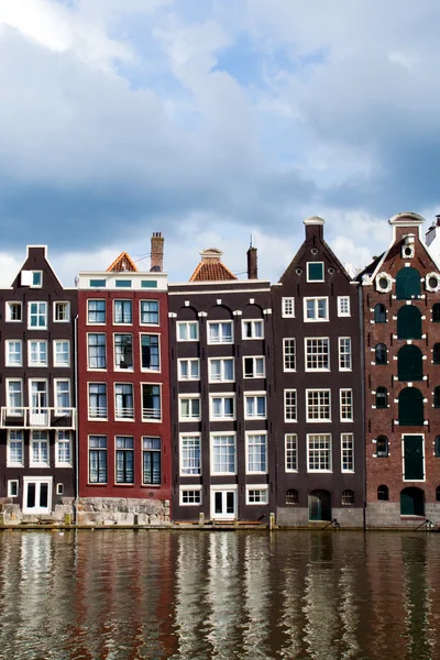 Амстердам канал будинків — стокове фото