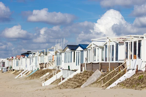 Пляжу будинків Зандвоорт (Голландія) — стокове фото