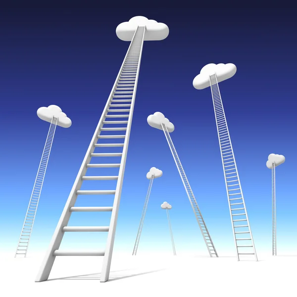 Escada para as nuvens — Fotografia de Stock