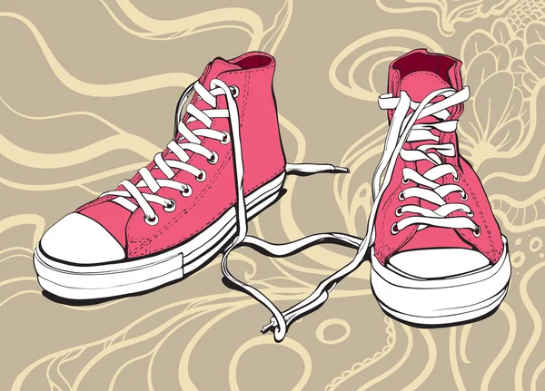 粉红色运动鞋 — 图库矢量图片