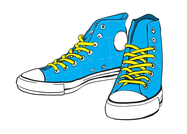 Sepatu biru - Stok Vektor