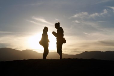Itallian Honeymooners In Death Valley clipart