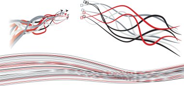 Multi-colored wires clipart