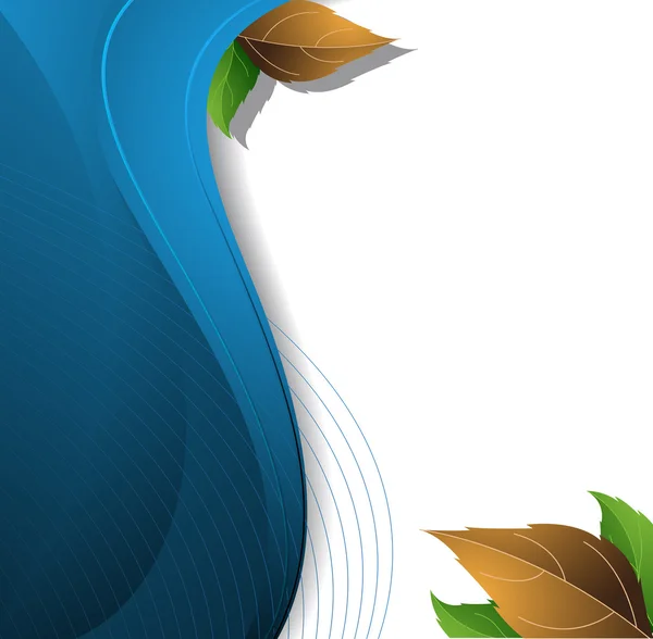 Bleu abstrait fond floral — Image vectorielle
