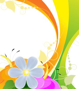 Bright bouquet of flowers clipart