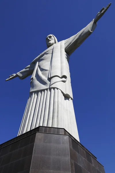 Estatua de Cristo Redentor en rio de janeiro en Brasil — Foto de Stock