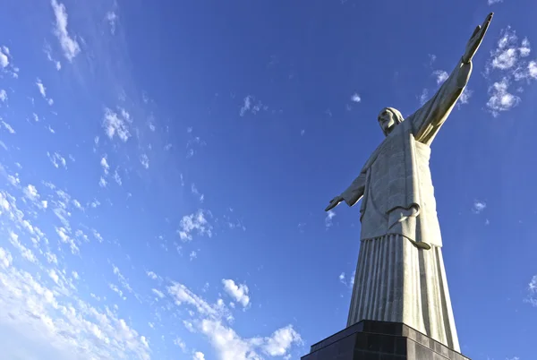 Patung Kristus sang Penebus di Rio de Janeiro di Brazil — Stok Foto