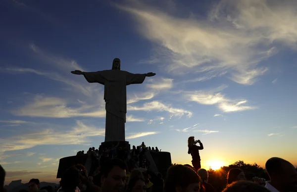 stock image Christ the Redeemer statue in Rio de Janeiro in Brazil