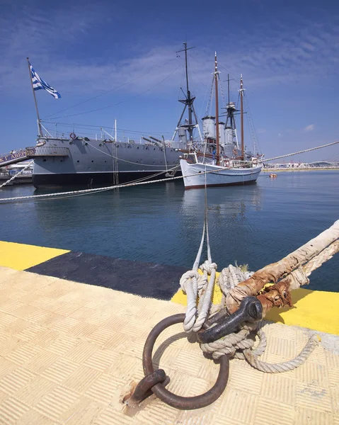 Csatahajó Averoff görög királyi haditengerészet — Stock Fotó