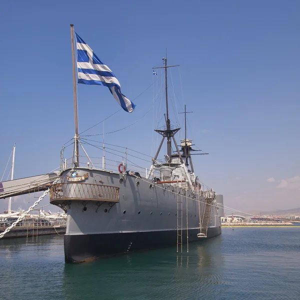 Navio de guerra Averoff da Marinha Real Grega — Fotografia de Stock