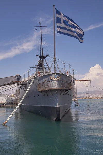 Battleship Averoff of the royal Greek navy — Stock Photo, Image