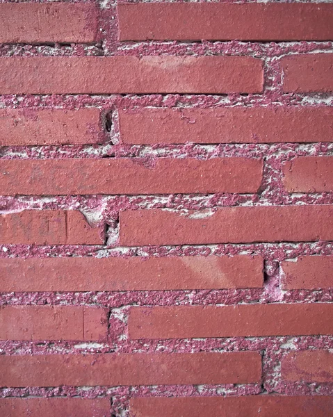 Parede de tijolo vermelho closeup — Fotografia de Stock