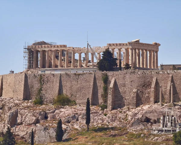 Templo de Partenón, Acrópolis de Atenas — Foto de Stock