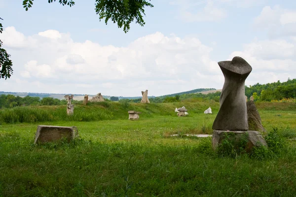 Язичницькі кам'яні скульптури — стокове фото