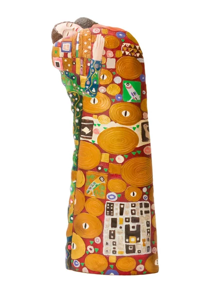 Estatueta no estilo de Klimt The Kiss — Fotografia de Stock